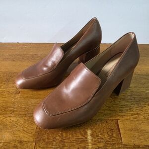 ANTONIO MELANI Tan Leather Heels